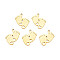 Ion Plating(IP) 201 Stainless Steel Pendants, Baby Footprints, Nickel Free, Real 18K Gold Plated, 25x20x1.5mm, Hole: 2mm