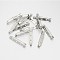 Iron Brooch Pin Back Safety Catch Bar Pins with 3 Holes, Platinum, 45x5x6mm, Hole: 2mm