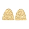Ion Plating(IP) 304 Stainless Steel Pendants, Textured Arch Charm, Real 18K Gold Plated, 30x28.5x2.1mm, Hole: 2.3mm