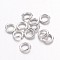 Brass Jump Rings, Open Jump Rings, Cadmium Free & Nickel Free & Lead Free, Platinum, 20 Gauge, 4x0.8mm, Inner Diameter: 2.4mm, about 11000pcs/500g