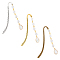 3Pcs 3 Colors Tibetan Style Bookmarks, with Glass Beads and Alloy Shell Pendants, Teardrop, Mixed Color, 14.9cm, 1pc/color
