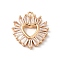 Brass Pendant, with Glass, Heart, Golden, 15x14x2mm, Hole: 1.2mm