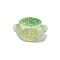 Halloween Transparent Resin Pendants, with Platinum Iron Hoop, Poison, 18.5x31x24.5mm, Hole: 1.8mm