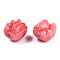Opaque Resin Beads, Imitation Jade, Cat Claw, Tomato, 14x15x13mm, Hole: 1.8mm