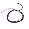 Multi-strand Fibre Wax Threads Braided Bracelet, Adjustable Cord Bracelet, Lilac