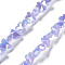 Electroplate Butterfly Glass Beads Strands, AB Color Plated, Medium Slate Blue, 8x10x5.5mm, Hole: 1.2mm, about 95pcs/strand, 29.13''(74cm)