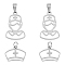 HOBBIESAY 20Pcs 2 Styles Stainless Steel Nurse Pendant Charms Silver Filigree Nurse hat Hat Charms Nurse's hat and Nurse Shape Dangle Charms for DIY Necklace Bracelet Making Hole 3-5mm