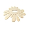 Rack Plating Brass Pendants, Flower Charm, Real 18K Gold Plated, 22.5x29x0.5mm, Hole: 1.8x1mm