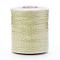 Waxed Polyester Cord for Jewelry Making, Flat, Light Goldenrod Yellow, 0.7mm, about 743.65 yards(680m)/roll