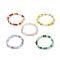 Gradient Color Faceted Glass Beaded Kids Bracelets, Stretch Bracelet for Kids, Mixed Color, Inner Diameter: 2-1/8 inch(5.5cm)