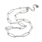 Non-Tarnish 304 Stainless Steel Horse Eye Link Chain Necklace, Stainless Steel Color, 16.42 inch(41.7cm)