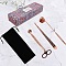 Stainless Steel Candle Tool Set, Candle Wick Trimmer Cutter, Candle Wick Snuffer, Candle Wick Dipper for Candle Lover, Rose Gold, 180~245x40~57mm, 3pcs/set