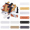 50Pcs 5 Colors PU Leather Labels, Handmade Embossed Tag, with Holes, for DIY Jeans, Bags, Shoes, Hat Accessories, Rectangle, Mixed Color, 55x15x1mm, Hole: 3mm, 10pcs/color