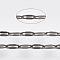 Brass Dapped Chains, Cable Chains, Soldered, Cadmium Free & Nickel Free & Lead Free, with Spool, Flat Oval, Gunmetal, 5.2x2.2x0.2mm, about 39.37 Feet(12m)/roll