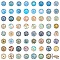 Printed Picture Glass Cabochons, Half Round/Dome, Floral Series, Mixed Color, 24.5~25x6~7mm
