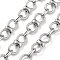 Rack Plating Brass Bowknot Link Chains, Unwelded, with Spool, Long-Lasting Plated, Cadmium Free & Lead Free, Real Platinum Plated, 21x9x5mm