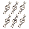 6 Sets Alloy Spring Gate Rings, O Rings, Hand Skull, Antique Silver, 65x25mm, Hole: 10x6mm