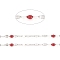 Handmade 304 Stainless Steel Dapped Chains, Cable Chains, with Enamel and Spool, Soldered, Flat Oval, Long-Lasting Plated, FireBrick, 3x1.5x0.1~1mm, about 32.8 Feet(10m)/roll