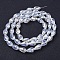 Electroplate Glass Beads Strands, AB Color Plated, Faceted Teardrop, Clear AB, 15x10mm, Hole: 1mm, 46~48pcs/strand, 69~72cm