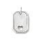 Brass Pave Natural White Shell Hollow Heart Rectangle Charms with Jump Rings, Long-Lasting Plated, Lead Free & Cadmium Free, Rack Plating, Platinum, 13.5x9.5x2mm, Hole: 3mm