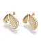 Brass Pendants, Nickel Free, Teardrop, Real 18K Gold Plated, 9x11x8mm, Hole: 0.8mm