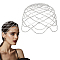 AHANDMAKER Crystal Cap Headpiece 1920s Flapper Head Chain Rhinestone Mesh Headpiece Cap Flapper Headpiece Accessories for Wedding Mardi Gras Halloween Party, Silver
