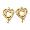 304 Stainless Steel Pendant Cabochon Settings, Open Back Settings, Melting Heart Charm, Real 18K Gold Plated, Tray: 8.5x8mm, 19x14x2mm, Hole: 1.8mm