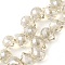 Electroplate Glass Beads Strands, Teardrop, Champagne Gold, 10~11x8mm, Hole: 1mm, about 93pcs/strand, 62cm