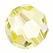 Preciosa® Crystal Beads, Czech Crystal, 451 19 602 Round, 80100 Jonquil, 4mm, Hole: 1mm