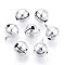PVD Vacuum Plating Brass Bell Pendants, Cadmium Free & Nickel Free & Lead Free, Platinum, 16x12mm, Hole: 2mm