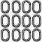 30Pcs Zinc Alloy Spring Gate Rings, Oval, Gunmetal, 21x14x4mm