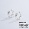 Colorful Geometric Fashion Earrings, Elegant and Versatile C-shaped Ear Accessories, Golden, 15x16mm