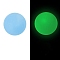 Luminous Food Grade Silicone Beads, DIY Necklaces Making, Round, Sky Blue, 15mm