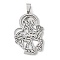 201 Stainless Steel Pendants, Mother and Child Charm, Laser Cut, Anti-Tarnish, Stainless Steel Color, 45x29x1.5mm, Hole: 7.5x4.5mm