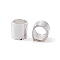 Brass Crimp Beads, Tube, Silver Color Plated, 1.5x1.5mm, Hole: 1mm