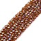 Electroplate Glass Beads Strands, AB Color Plated, Faceted, Rondelle, Saddle Brown, 2.3~2.7x2mm, Hole: 0.4mm, about 144~150pcs/strand, 28~29cm