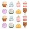 50Pcs Opaque Resin Decoden Cabochons, Imitation Food, Drink & Bottle & Basket & Biscuit, Mixed Shapes, Mixed Color, 17~25x16~21x7~8mm