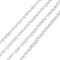 Iron Rolo Chains, Round, Belcher Chain, with Spool, Unwelded, Lead Free, Silver, 3x1mm