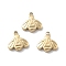 304 Stainless Steel Charms, Bee Charm, Ion Plating(IP), Real 18K Gold Plated, 10x9.5x2mm, Hole: 1.2mm