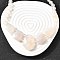 Natural White Agate Faceted Bib Graduated Beaded Necklaces for Women, with Stainless Steel Lobster Clasps, Stainless Steel Color, 19.09 inch(48.5cm)