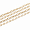 Brass Cable Chains, Diamond Cut Chains, Soldered, Cadmium Free & Nickel Free & Lead Free, Faceted, with Spool, Oval, Real 18K Gold Plated, 2.3x1.4x0.3mm, about 98.42 Feet(30m)/roll