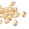 Brass Pendants, teardrop, Light Gold, 17x13x1.5mm, Hole: 1mm