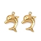 Ocean 304 Stainless Steel Pendants, Golden, Dolphin, 20.5x14x4.5mm, Hole: 1.2mm
