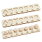 1 Set 3Pcs Wooden Dice Organizer Jewelry Trays, Rectangle, Antique White, 18.9x4.15x0.4cm
