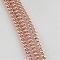 Unwelded Iron Curb Chains, with Spool, Rose Gold, 2.7x2x0.6mm, about 328.08 Feet(100m)/roll