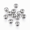 Tarnish Resistant 201 Stainless Steel Beads, Round with Vertical Stripes, Stainless Steel Color, 4x3mm, Hole: 1.2mm