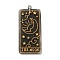 Transparent Resin Tarot Card Pendants, Glitter Rectangle Charms with Platinum Plated Iron Loops, Gold, 44x20x3mm, Hole: 2mm