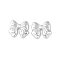 CCB Plastic Cabochons, Bowknot, Platinum, 26x29.5x5mm