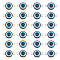 UNICRAFTALE 60Pcs 2 Colors Evil Eye Connector Charms Blue Resin Eye Link Charms with 304 Stainless Steel Double Loops 13.5mm Connector Pendants Earring Pendants Bracelet Pendants for Jewelery Making