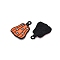 Halloween Theme Spray Painted Alloy Enamel Pendants, Cadmium Free & Nickel Free & Lead Free, Pumpkin, 24.5x18x1mm, Hole: 2mm